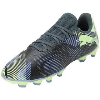 FG/AG JR Soccer Shoe, Gray Skies-Elektro Purple-Fizzy Apple White, 34 EU - 34 EU