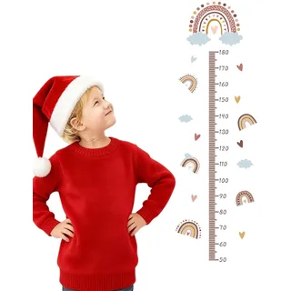 Kinder Messlatte Baby Messlatte Höhe Diagramm Größenmesser Kinder und Baby 3D Regenbogen Höhenmesser Kinder Messleiste Wandtattoo Wanddeko Wandbild wandaufkleber für Kindergarten Kinderzimmer 180cm,A
