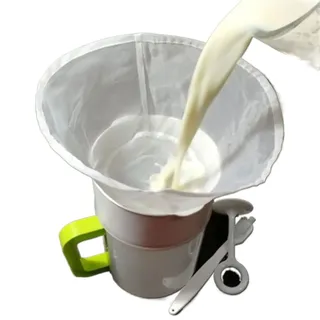 Feines Filternetz-Nylongewebe, wiederverwendbares feinmaschiges Weinsieb, Saft, Sojamilch, Nussmilch, Tee, Nylonfilterbeutel, Schüsselform, Lebensmittel, Kaffeefilter, Käsetuch (8 x 10 cm)(L 200mesh)