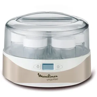 Moulinex YG231E32 Joghurtbereiter Yogurteo – programmierbar – inkl. 7 Joghurtgläser – LCD-Display – Silver Premium