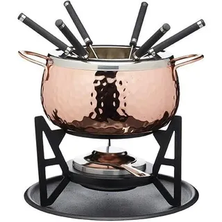 Artesà Fondue ARTESÀ "Artesà", gold (goldfarben), B:23cm H:24cm, Fondues, handgefertigt, mit Kupfereffekt