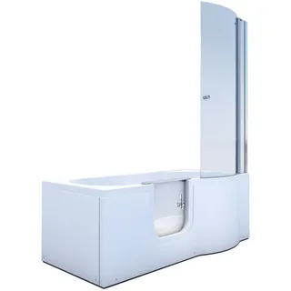 AcquaVapore by Sandra Jentho Seniorendusche, Weiß, Glas, Kunststoff, Metall, Rechteckig, 85x200x170 cm, CE, Badezimmer, Baden & Duschen, Duschkabinen