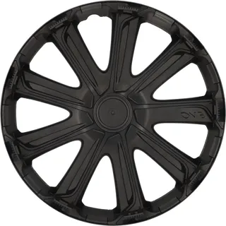 CARTREND Radzierblende EVO 40 cm (16 Zoll) silber schwarz 4 stück