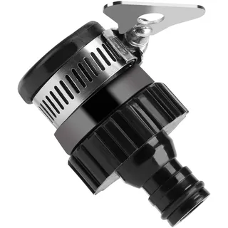 Pwshymi Mischbatterie Schlauchanschluss Gewindeloser Wasserhahn Adapter Mischer Küche Garten Schlauchanschluss Klemme Wasserhahn Adapter für Schlauchleitung Outdoorliving