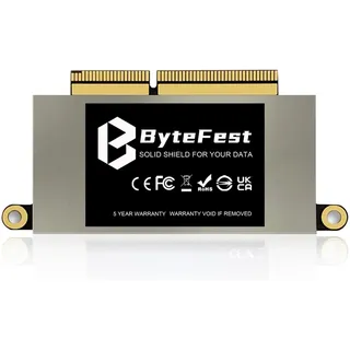 ByteFest SSD 512GB für Mac, Festplatte Interne M.2 NVMe PCIe Gen3x4 Kompatibel mit Apple MacBook Pro Retina 13" A1708 2016 2017 EMC 2978/3164 Non-Touch Bar (MacOS Vorinstalliert)