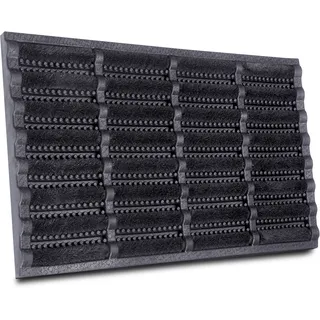HANSE HOME Brushes Mat, Türmatte", schwarz, B:60cm H:25mm L:40cm, Gummi, Kokos, Teppiche, Fußmatte, Kokos, Gummi, Schmutzfangmatte, Outdoor, Rutschfest, Innen, Kokosmatte