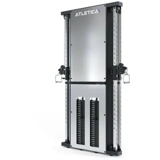 Atletica Monolit | Wandzugstation | Duale Kabelzugstation | Nur 21cm Gerätetiefe | Passt in jeden Raum 2x60kg Gewichtsblöcke