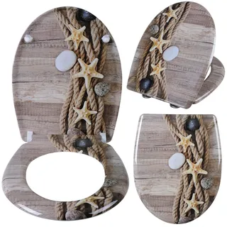 Woltu Toilettensitz Duroplast mehrfarbig