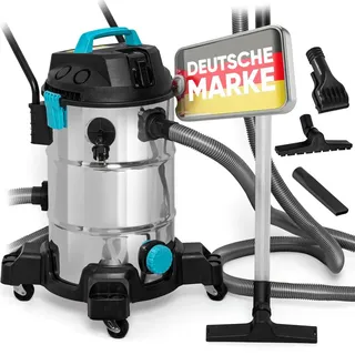 Teicher Teichsauger 1200W – Schlammsauger, Wassersauger & Pumpe 35L - Türkis/Silber/Schwarz