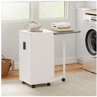 Homcom Bügelbrettschrank in Weiß 99,5L x 43B x 83H cm | Gr.: onesize