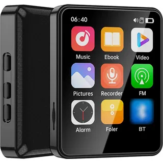 64GB MP3 Player Bluetooth 5.0 mit Lautsprecher MP4 Player ▏2,4′′ Touchscreen ▏Videowiedergabe ▏E-Book Reader