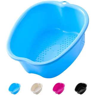 Großes Fußwanne, Dickes Kunststoff-Fußbecken Fussbadewanne, Fußbad spa, Wasser Spa und Fußmassage - Wanne Zum Einweichen Fuß, Fußnägel und Knöchel, Pediküre, Tragbare Fußbadewanne (blau)