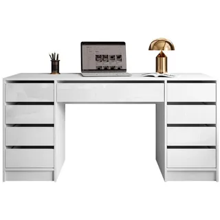 lookway Schreibtisch MADA DOUBLE Weiß