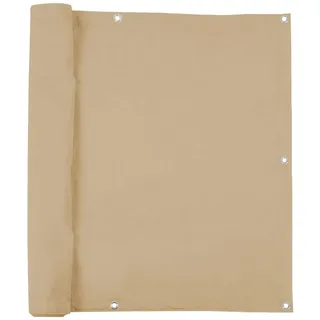 jarolift Balkonbespannung Basic, Balkon Sichtschutz Windschutz Sonnenschutz Balkon-Verkleidung, Wasserdicht, 600 x 90 cm, (24 Ösen) Sand