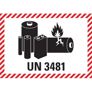 Dreifke Dreifke® Verpackungskennzeichen UN-Nummer 3481, Haftpapier, permanent haftend, 100x70mm