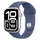 GPS + Cellular 42 mm Aluminiumarmband silber Sportarmband denim S/M