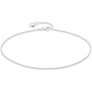 Bruno Banani Fußkette BRUNO BANANI "Schmuck Geschenk Silber 925 Körperschmuck Panzerkette Herz", silber (silberfarben), Fußketten, Damen, Silber 925 (Sterlingsilber), Made in Germany