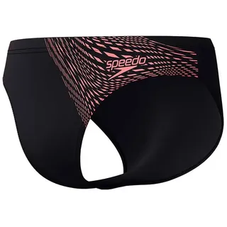 Speedo Medley Logo 7 Cm Badeslip - Black / Coral Sands - UK 34