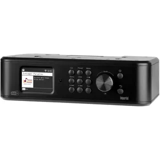 Imperial DABMAN i460 – Internetradio/DAB+ (Streamingdienste, Unterbau-/Wandmontage möglich, Bluetooth Senden/Empfangen, USB-Recording, Hotelmodus) – Schwarz