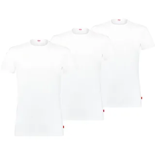 Levi's T-Shirt Herren 3er Pack Bequem sitzend weiß, M