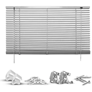 Good Life Klemmfix-Jalousie 40 x 130 cm Silber