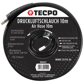 TECPO Druckluftschlauch 6/12mm 10 m 20 bar