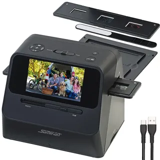 Somikon Fotoscanner: 3in1-Foto-, Dia- & Negativscanner mit 22 MP und HDMI-Ausgang, Akku (Scanner, Bilder Scanner, Digitalisierung)