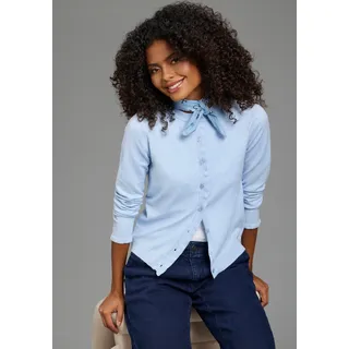 LAURA SCOTT Strickjacke mit kurzem Schnitt Blau 48/50