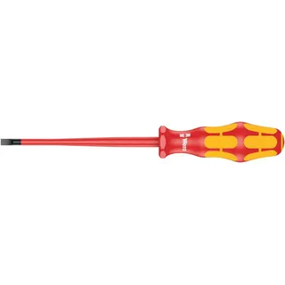 WERA 160 iS VDE-isolierter Schlitz-Schraubendreher mit reduziertem Klingendurchmesser, 1 x 5,5 x 125 mm