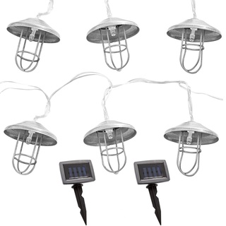 ETC Shop LED Solarleuchte, Lichterkette 20x led warmweiß, DxL 6x200 cm
