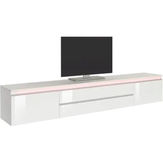 Home Affaire Lowboard HOME AFFAIRE "Magic,Lowboard,TV-Kommode,TV-Möbel,TV-Bank", weiß (weiß hochglanz), B:240cm H:40cm T:40cm, FSC-zertifizierter Holzwerkstoff, Sideboards, Lowboard, Hochglanzlackiert, Alugriff, 2 Türen, 2 Schubkästen,B/T/H 240×40×40 cm