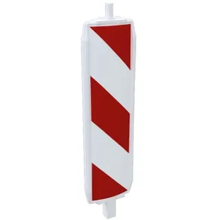 Schake Kunststoffbake Typ 60, Stutzen unten 60 x 60 mm, oben Ø42 mm , Folie Typ 1, schraffiert, einseitig rechtsweisend, rot / weiß