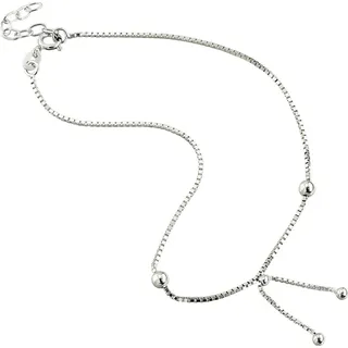SilberDream Fußkette Silber 925 Sterling Silber ca. 25cm + 3cm Verlängerung Dangle Kugeln | Gr.: onesize