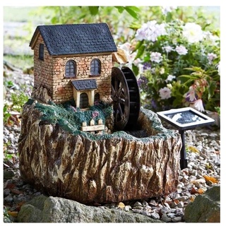 Smart Garden Water Mill Solar Water Fountain (1170001) - Solarbetriebene Harz-Wassermühle: Entspannung für den Außenbereich, Garten, Terrasse - 51 x 48,5 x 48 cm