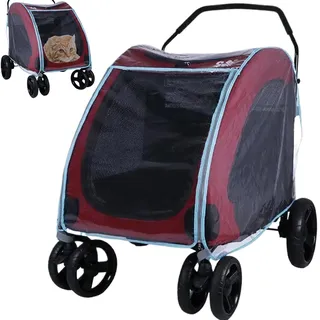 Regenschutz für Hundewagen großer Reißverschluss Schutz für Haustierwagen wasserdicht transparent PVC Wetterschutz Haustierbedarf