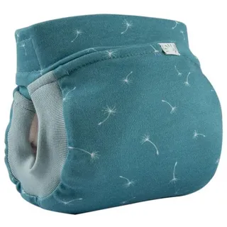 Popolini EasyFree All-in-3 Stoffwindel / Abhaltewindel für Windelfrei und Stoffwickler (Vintage Blue Dandelion, M (5-10kg))