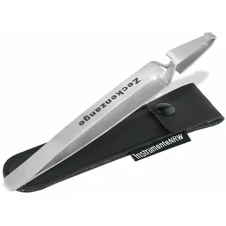 Zeckenzange Zeckenpinzette mit Etui Edelstahl 13,5 cm Edelstahl Zeckenentferner