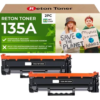 Fachgerecht aufbereitet HP 135A W1350A 135X Toner HP-CHIP wiederverwendet