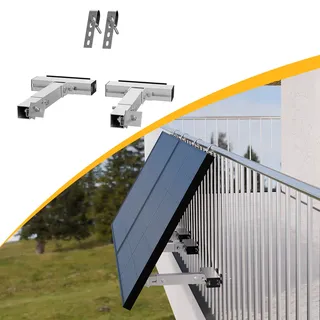 Powerness Aufständerung Solarmodul Halterung Balkonkraftwerk für Balkon Haken