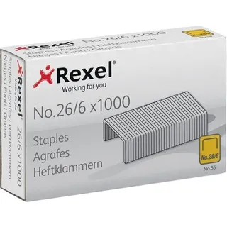 Rexel Nr. 56 26/6 ACCO6131 Verzinkter Stahl Silber 1000
