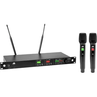 Omnitronic UHF-602 2-Kanal Funkmikrofon-System 520-554 MHz