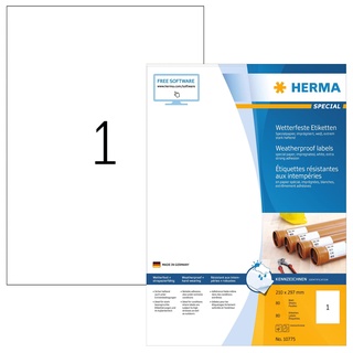 Herma wetterfeste Etiketten weiß 210,0 x 297,0 mm