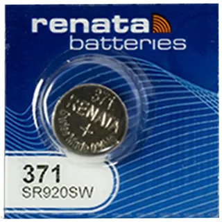 Renata Uhrenbatterie 371 oder SR920SW, Swissness, 1,5 V 1 x 371 or SR 920 SW Silber