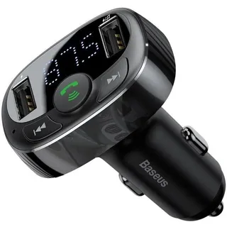 Baseus FM Transmitter T typed Bluetooth 2xUSB microSD (Black)