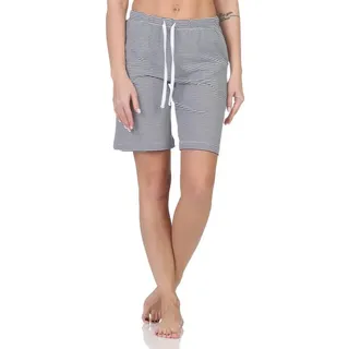 normann Shorty Pyjama Gestreift Blau 48-50