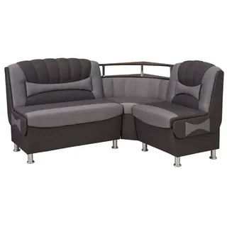 RODNIK Eckbank Samba NEW, Sitzbank grau, mit Ablage und Stauraum, Polsterbank, Truhenbank 164x128 cm