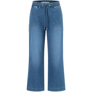 MAC Jeans MAC Culotte Jeans in mittelblau mit Bindedetail-D40