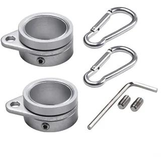 Fahnenmast-Ringe, Anti-Wickel-Fahnenmast-Clips, schwenkbar, keine Aluminiumlegierung, 360° drehbare Fahnenmast-Montageringe