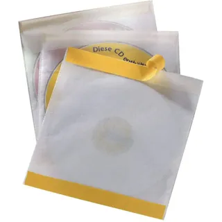 Durable CD/Dvd Fix selbstklebend, 10 Stück, transparent,