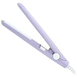 Mini Glätteisen, Mini Haarglätter Keramik Turmalin Platte Beauty Glätteisen Lockenwickler 2 In1 (Lila)